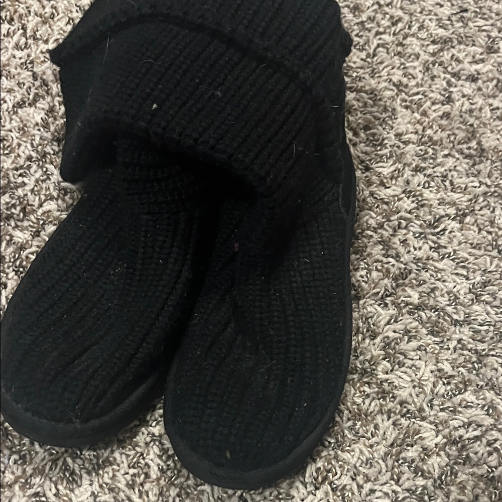 UGG Black Knit Boots for Kids